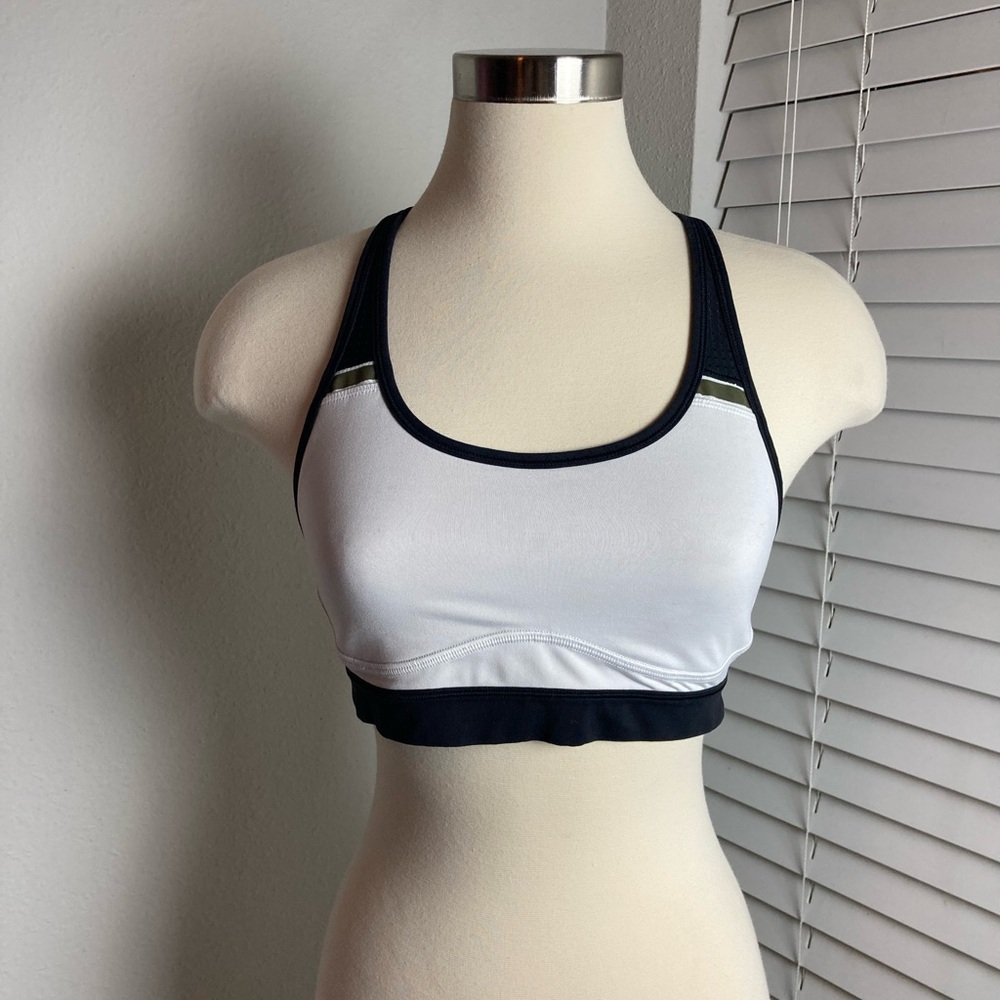 Lululemon White Black Sports Bra Women’s Size Small